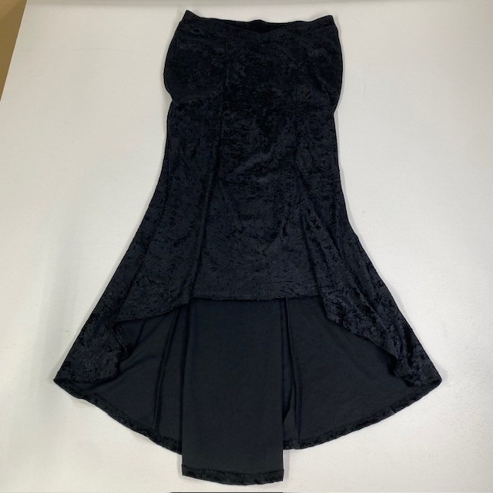 Vintage Morbid Threads Velvet Skirt High Low Goth Emo Punk Grunge XL‎